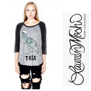 Lauren Moshi T-Rex raglan top